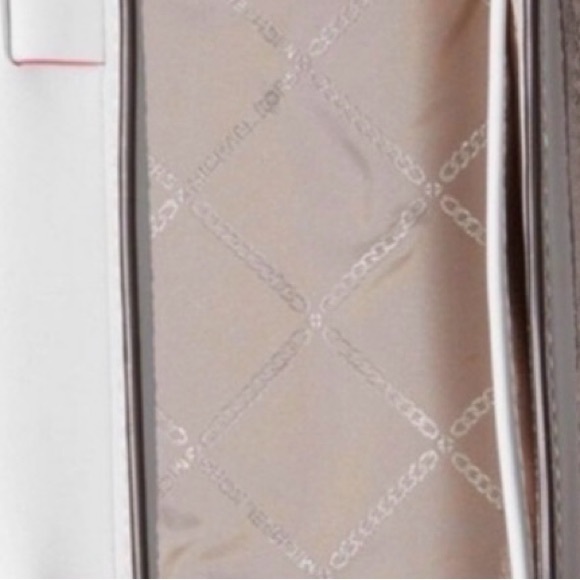 MICHAEL KORS ~ Small White Crossbody Satchel w/Multicolor Accents Monochromatic - Picture 5 of 14